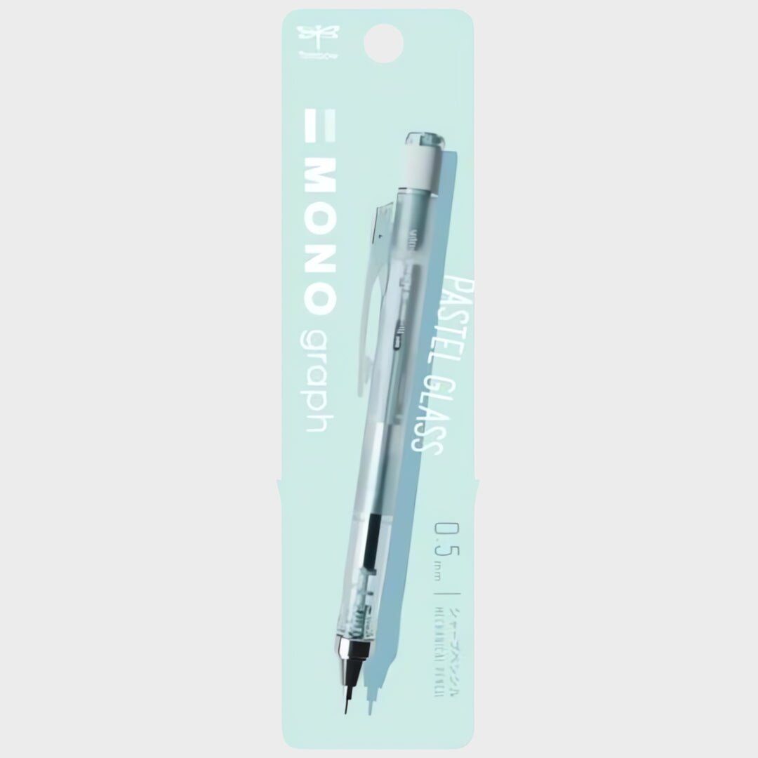 Tombow Mono Graph Pastel Shaker Versatil Kalem 0.5 mm Şeffaf Mavi