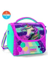 Coral High Kids Pembe Su Yeşili Unicorn Desenli 3’lü Okul Çanta Seti SET0123758