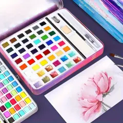 Art Design Tablet Suluboya Seti 48 Renk Metal Kutu