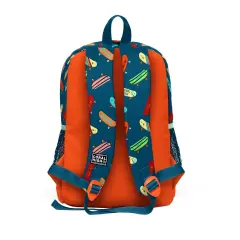 Coral High Kids Çivit Neon Turuncu Kaykay Desenli 3’lü Okul Çanta Seti SET0123723