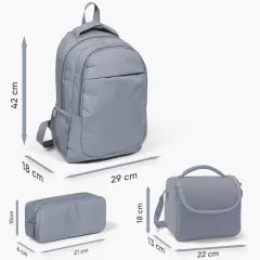 Coral High Kids Pembe Gümüş Simli Unicorn Desenli 3’lü Okul Çanta Seti SET14383