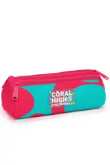 Coral High Kids Neon Mercan Turkuaz Desenli 3’lü Okul Çanta Seti SET0123685