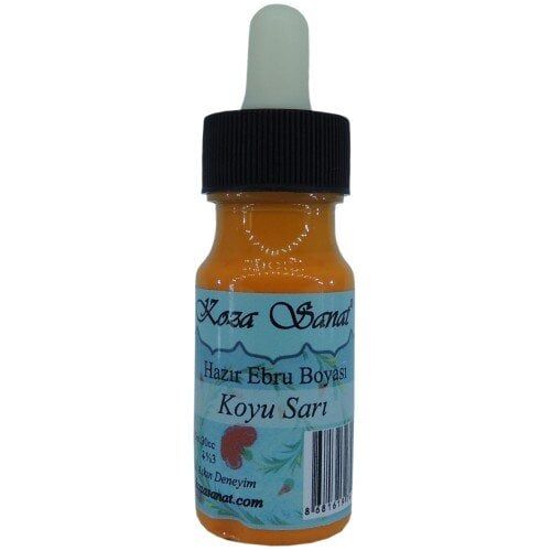 Koza Hazır Ebru Boyası Damlalıklı Koyu Sarı 30 ml