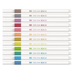 Kraf 444 Color Liner Fineliner 0.5mm Keçeli Kalem Seti 12 Renk