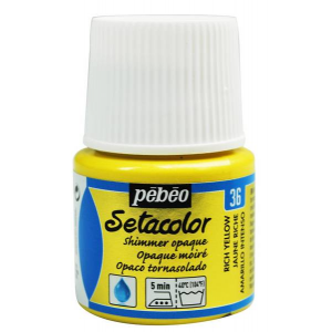 Pebeo Setacolor Shimmer (Pırıltılı) Opak Kumaş Boyası 36 RICH YELLOW