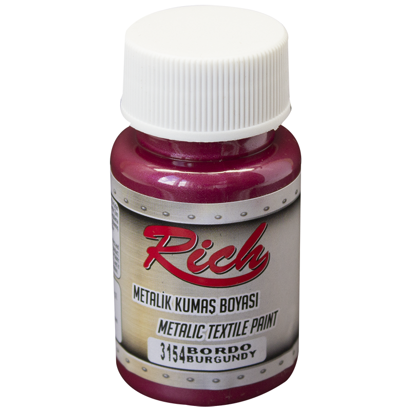 RİCH METALİK KUMAŞ BOYASI 50 CC. 3154 BORDO