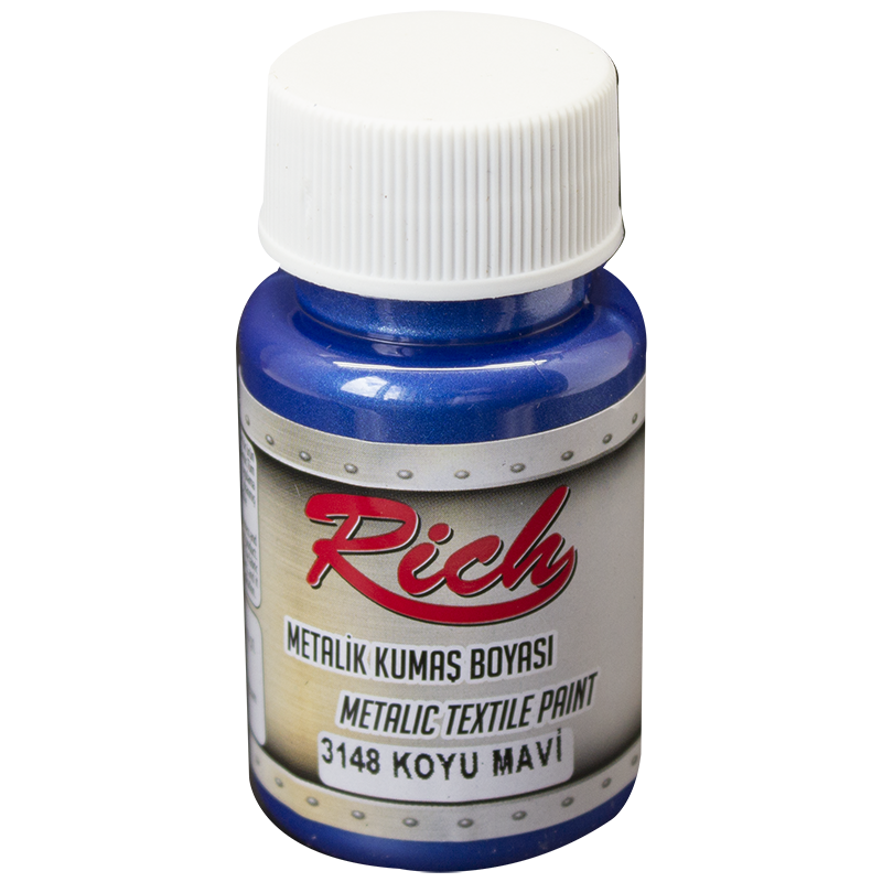 RİCH METALİK KUMAŞ BOYASI 50 CC. 3148 KOYU MAVİ