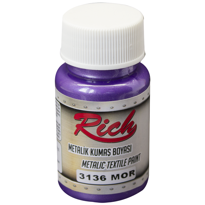 RİCH METALİK KUMAŞ BOYASI 50 CC. 3136 MOR