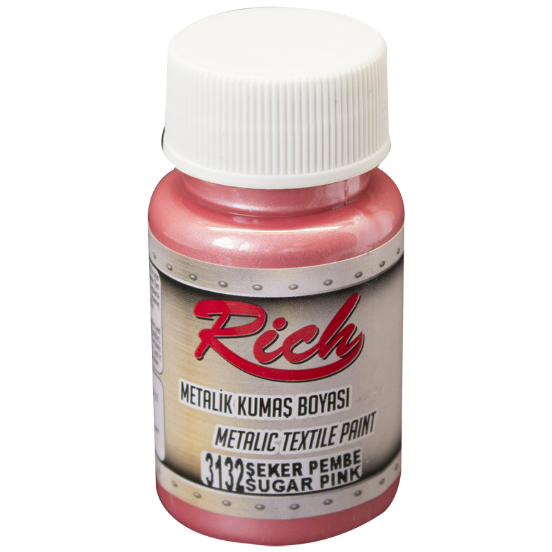 RİCH METALİK KUMAŞ BOYASI 50 CC. 3132 ŞEKER PEMBE
