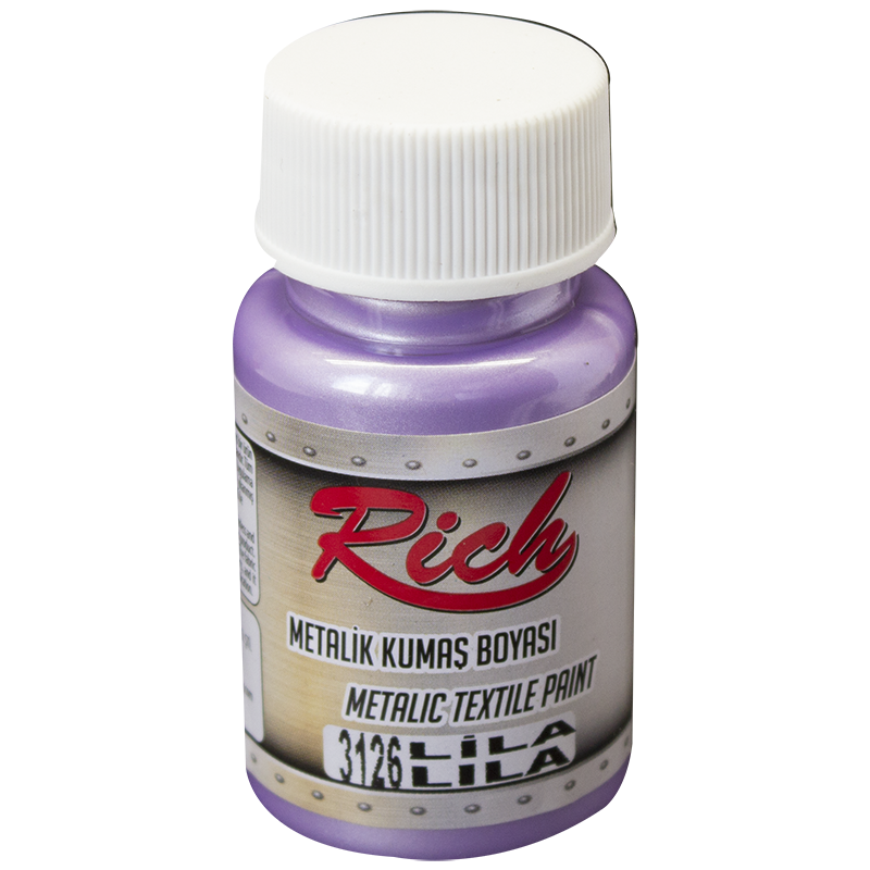 RİCH METALİK KUMAŞ BOYASI 50 CC. 3126 LİLA