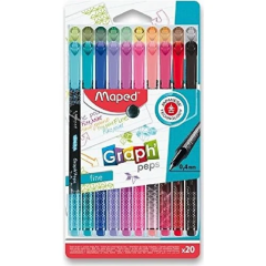 Maped Fineliner 0.4 mm Desenli 20 Renkli