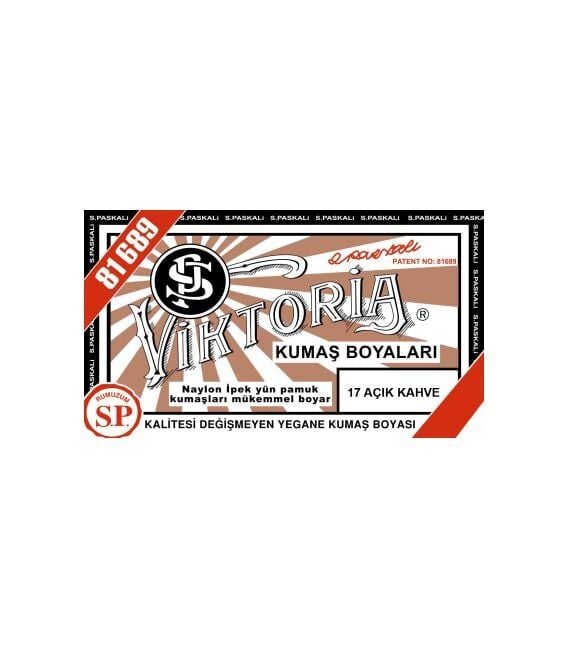 Viktoria Toz Kumaş Boyası 17 Açık Kahve