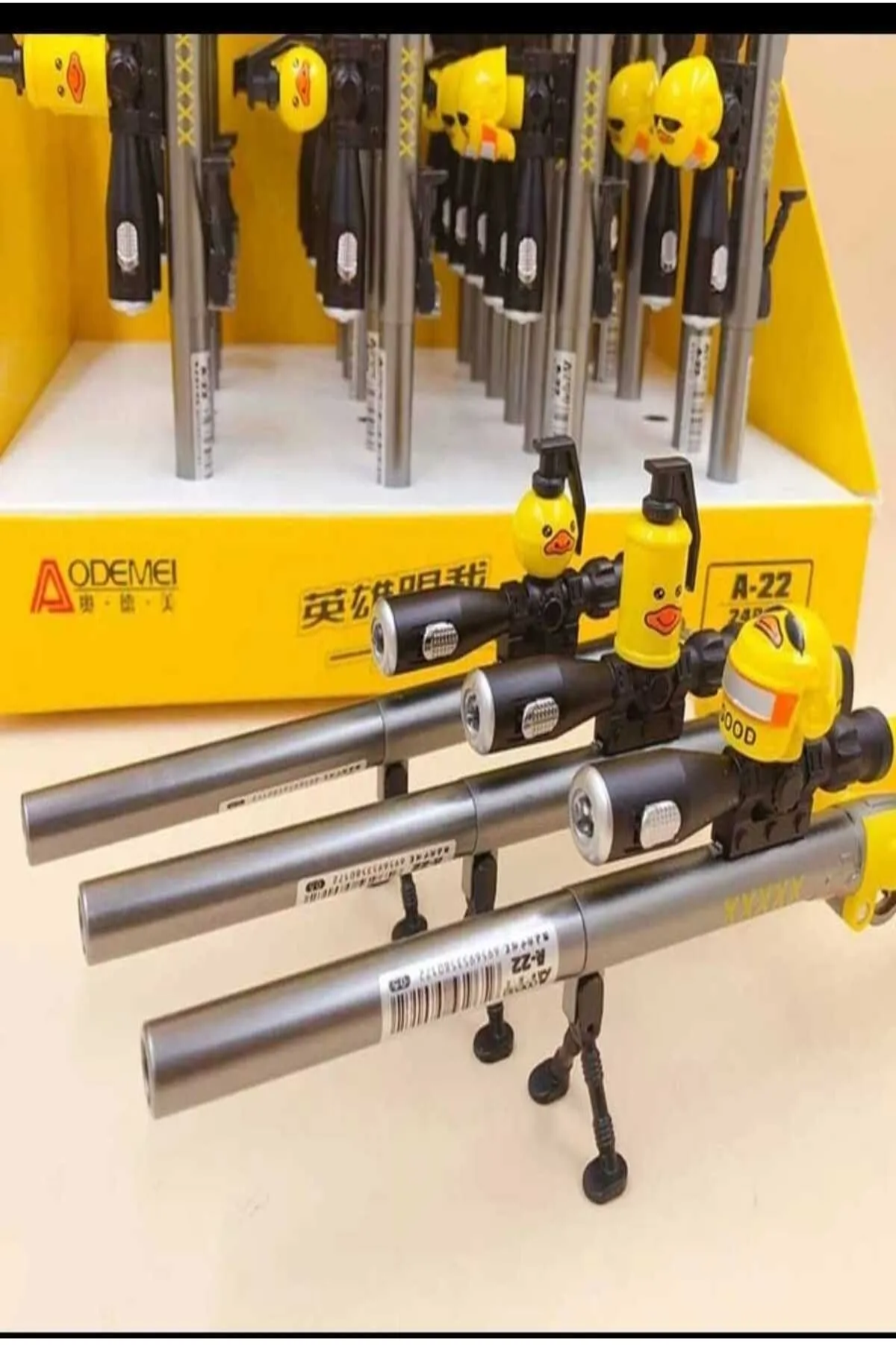 Tüfek Şekli Jel Kalem Işıklı