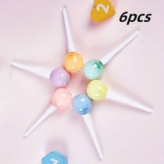 Lolipop Desenli Fosforlu Kalem 6 Renk