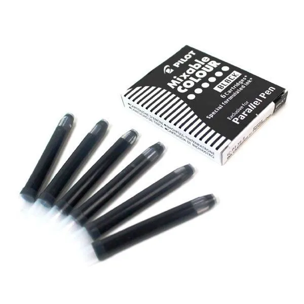 Pilot Parallel Kalem Pen Orjinal Kartuş 6'lı Siyah