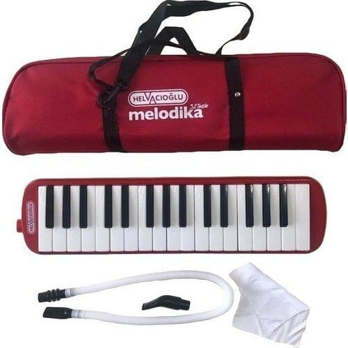 Helvacıoğlu Melodika 32 Tuşlu Bez Çanta Kırmızı