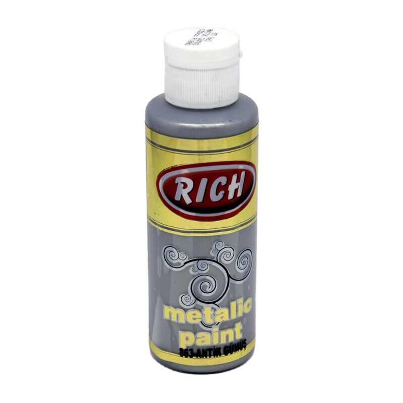 Rich Metalik Akrilik Boya 863-Antik Gümüş 120 cc
