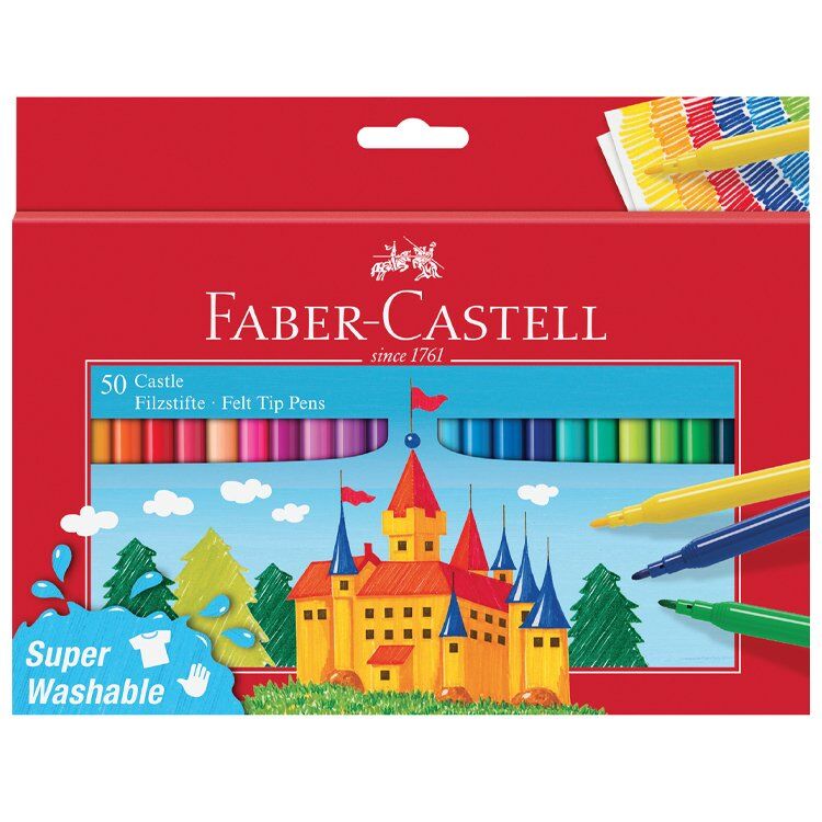 Faber-Castell Süper Yıkanabilir Keçeli Kalem 50'li