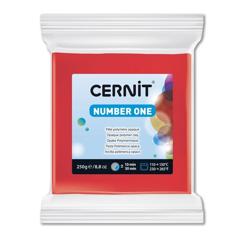 Cernit Number One Polimer Kil 250gr 400-Red