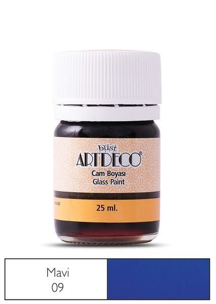 ARTDECO CAM VİTRAY BOYASI 25 ML. 09 MAVİ