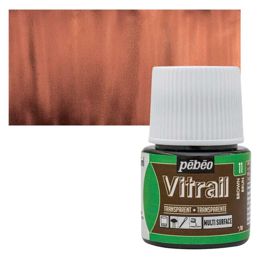 Pebeo Vitrail Cam Boyası 45Ml - 11 Brown