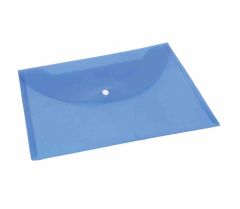 Çıtçıtlı Dosya A5 Şeffaf Mavi