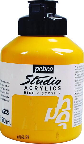 Pebeo Studio Akrilik Boya 500 ml 23 Cadmium Yellow Medium Hue