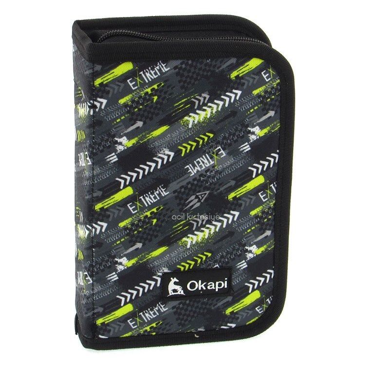 Okapi İçi Bölmeli Ve Lastikli Kalem Çantası Jean Okp-123 Extreme