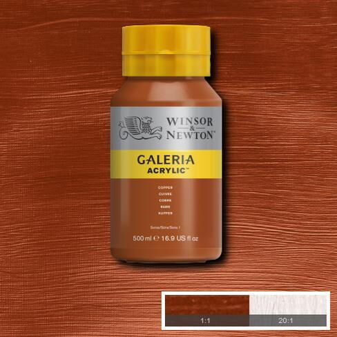 Winsor Newton Galeria Akrilik Boya 500ml 214 Metallic Copper