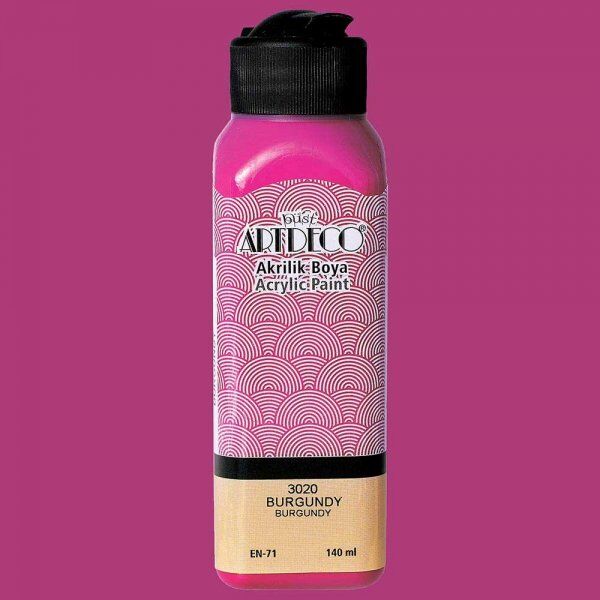 Artdeco Yeni Formül Akrilik Boya 140 ml 3020 Burgundy