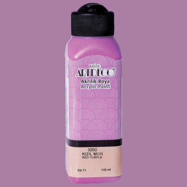 Artdeco Yeni Formül Akrilik Boya 140 ml 3050 Kızıl Mor