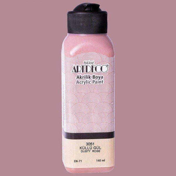 Artdeco Yeni Formül Akrilik Boya 140 ml 3051 Küllü Gül