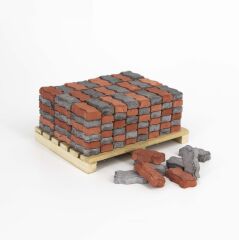 Eshel Dikdörtgen Parke Gri-Kırmızı 1/12 250'li (Harcı Dahil)