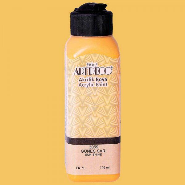 Artdeco Yeni Formül Akrilik Boya 140 ml 3059 Güneş Sarı