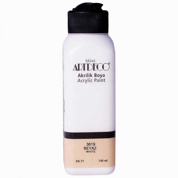 Artdeco Yeni Formül Akrilik Boya 140 ml 3619 Beyaz
