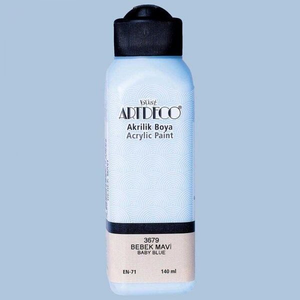 Artdeco Yeni Formül Akrilik Boya 140 ml 3679 Bebek Mavi