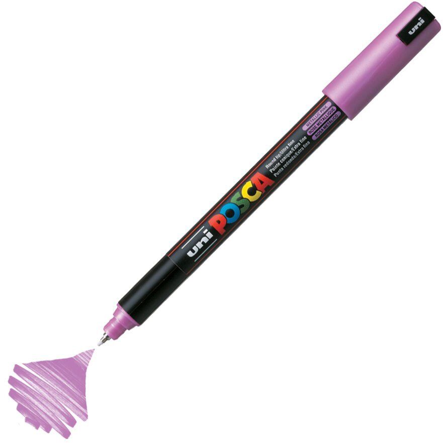 Uni Posca PC-1MR Boyama Markörü 0.7 mm METALİK PEMBE