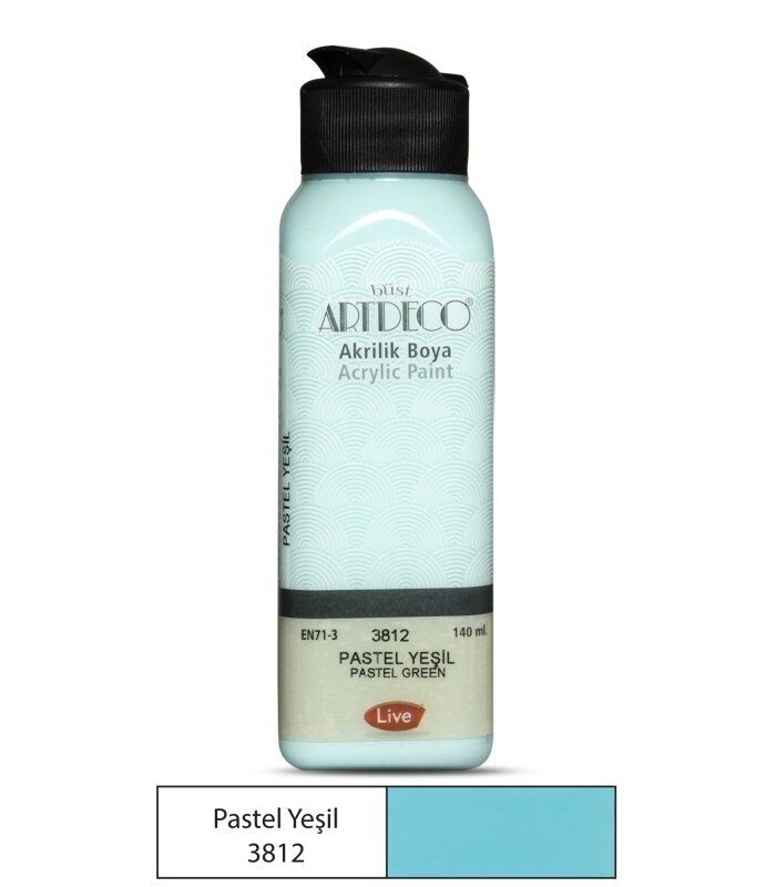 Artdeco Yeni Formül Akrilik Boya 140 ml 3812 Pastel Yeşil