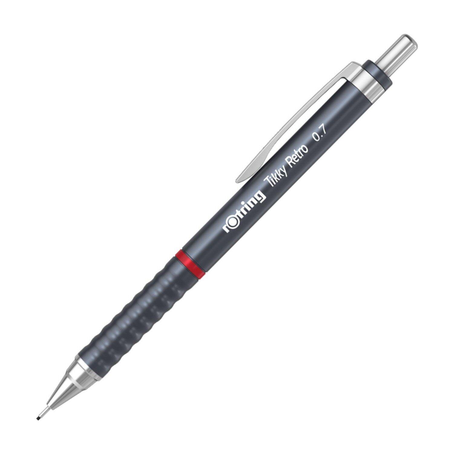 Rotring Tikky Retro Versatil Uçlu Kalem 0.7mm Metalik Gri