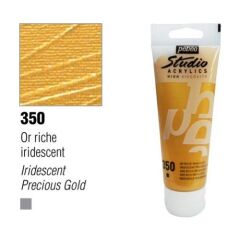 Pebeo Studio Akrilik Boya 100ml - 350 Iridescent Precious Gold