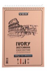 Vox Eskiz Çizim Defteri A5 Krem 100 gr 40 Sayfa