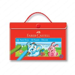 Faber Castell Plastik Çantalı Tutuculu Pastel Boya 18 Renk