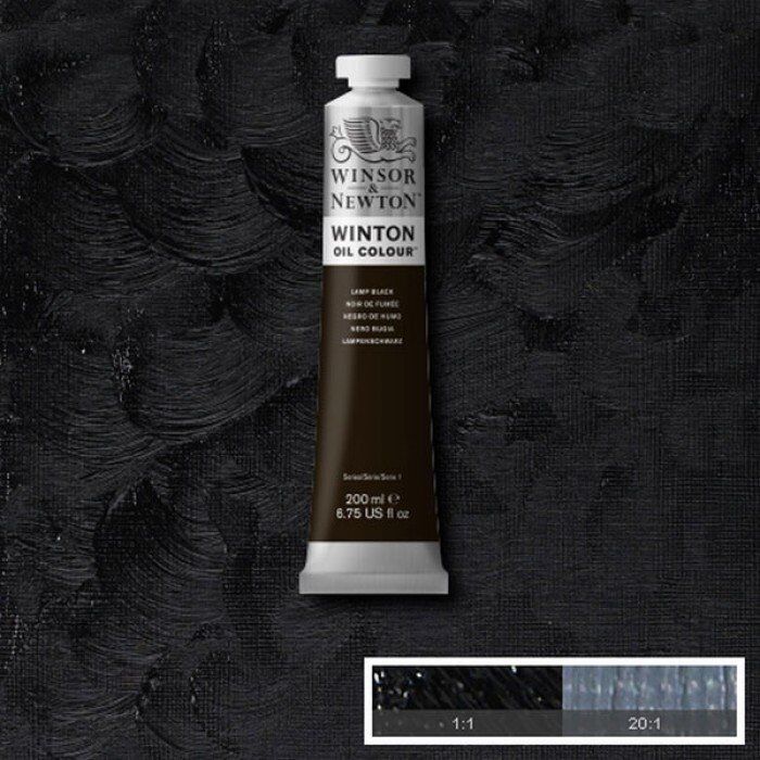 Winsor & Newton Winton 200 ml Yağlı Boya No:25 Lamp Black