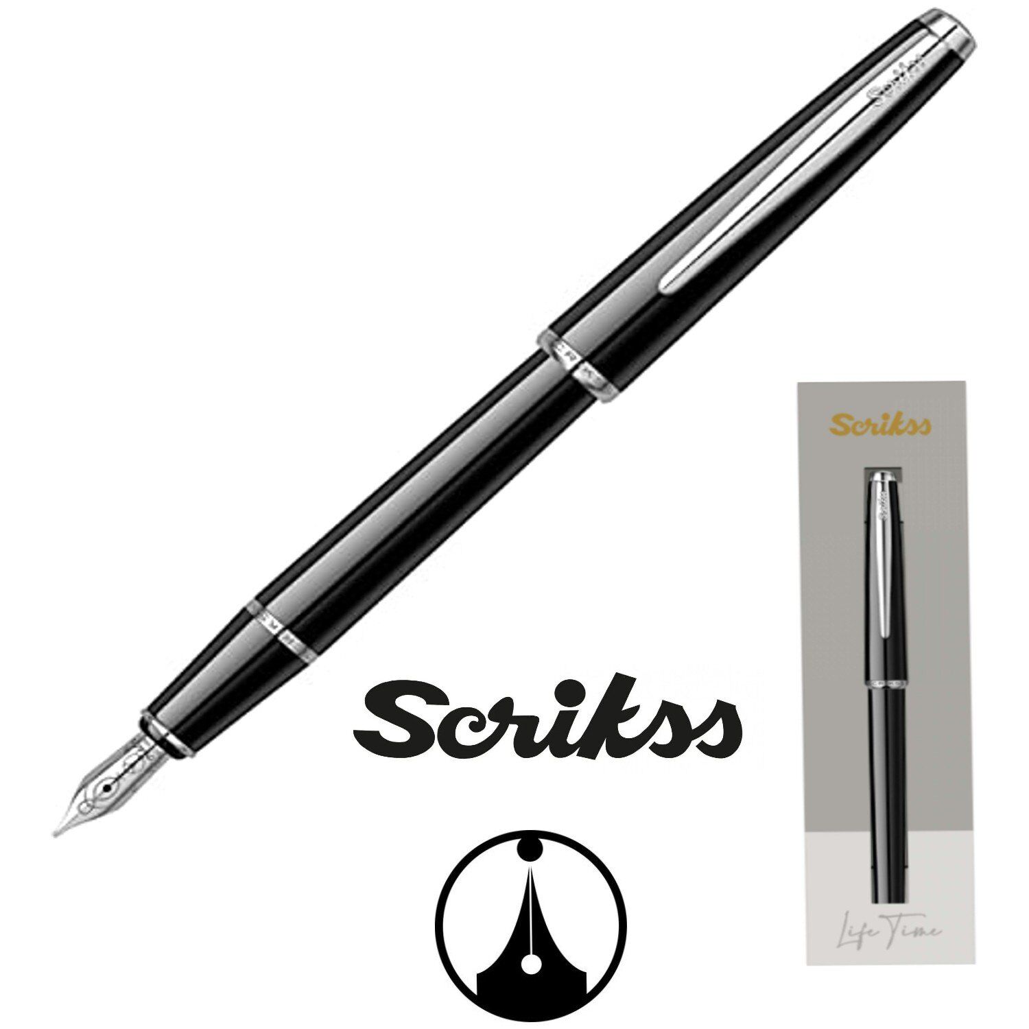 Scrikss Vintage 33 Dolma Kalem Siyah