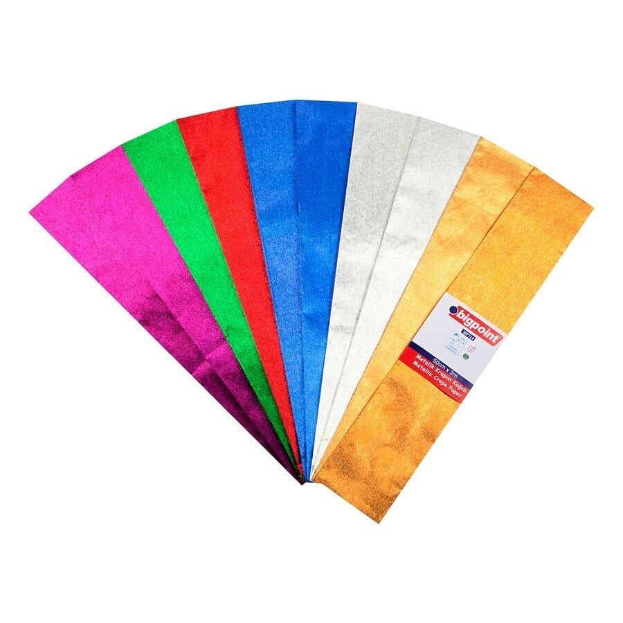 Lino Metalik Krapon Kağıdı 5 Renk 50x100 Karışık Poşet