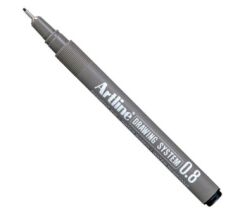 Artline Drawing System Teknik Çizim Kalemi Siyah 0.8