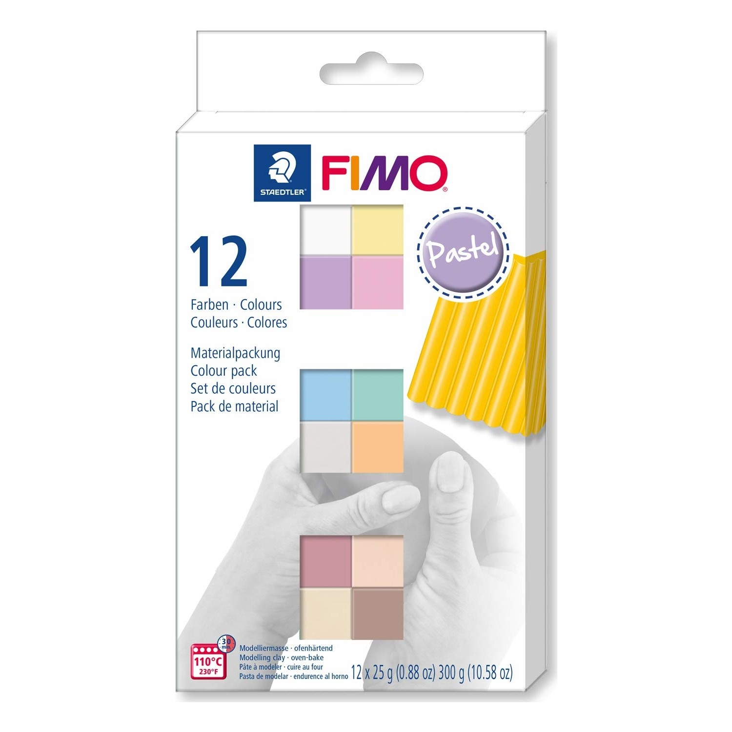 Staedtler Fimo Pastel Modelleme Polimer Kil Seti 12 Renk