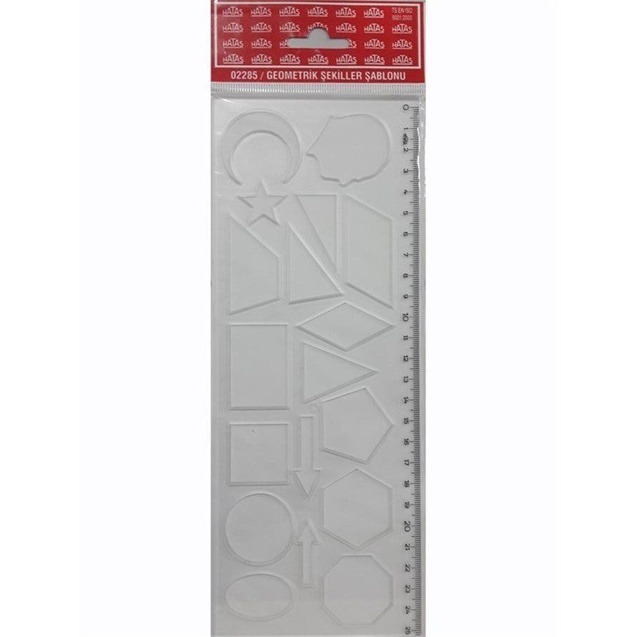 Hatas Geometrik Şekiller Şablonu 25 cm