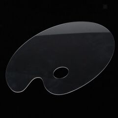 Hatas Godesiz Oval Şeffaf Akrilik Resim Paleti 25 x 35 cm