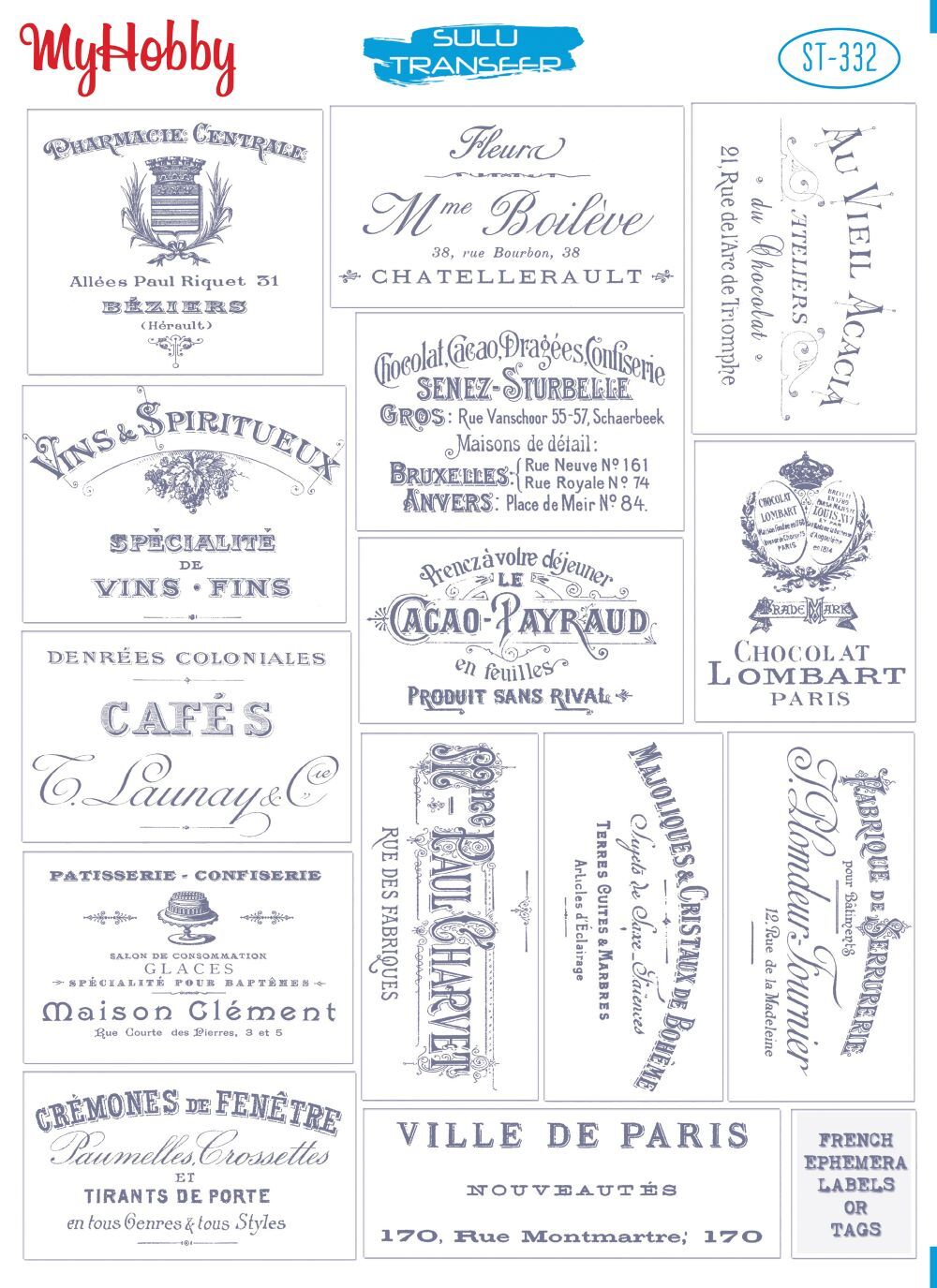 My Hobby Sulu Transfer 25*35 cm STB-332